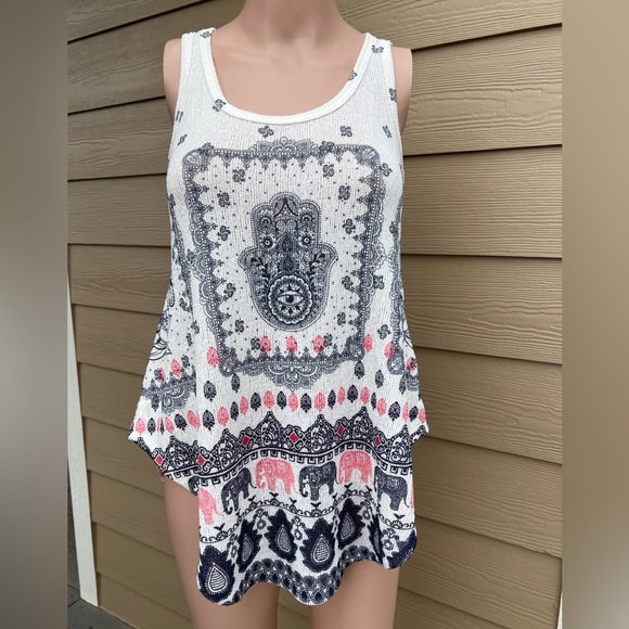 🐘🌟Gaze Evil Eye Luck & Elephant Tank Top - Picture 12 of 12